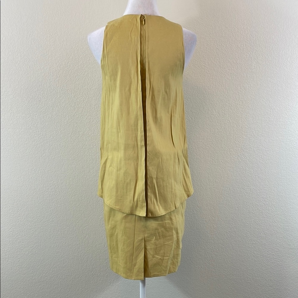 Antonio Melani Linen Yellow Sleeveless Dress size 0‎ - Picture 4 of 10